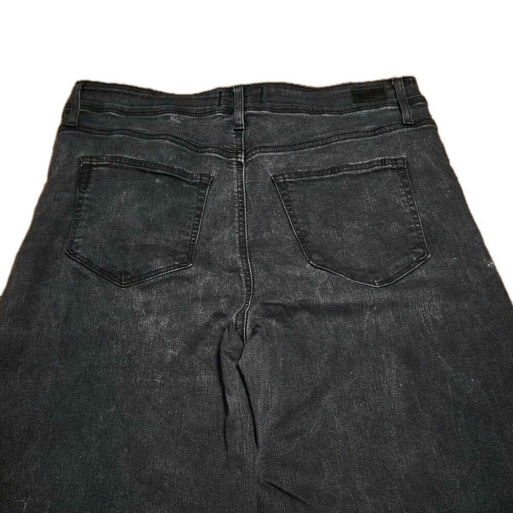 Paige Anessa Jeans Women's Size 31 Faded Black Wide Leg Stretch Denim (32x27) - Picture 4 of 6